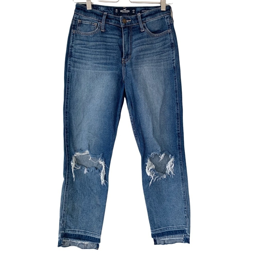 Hollister Distressed Cropped Jeans Size 3 Short